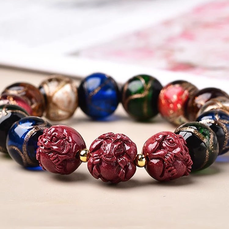 Twelve Zodiac Energy Activation Bracelet | Incense Ash Glass