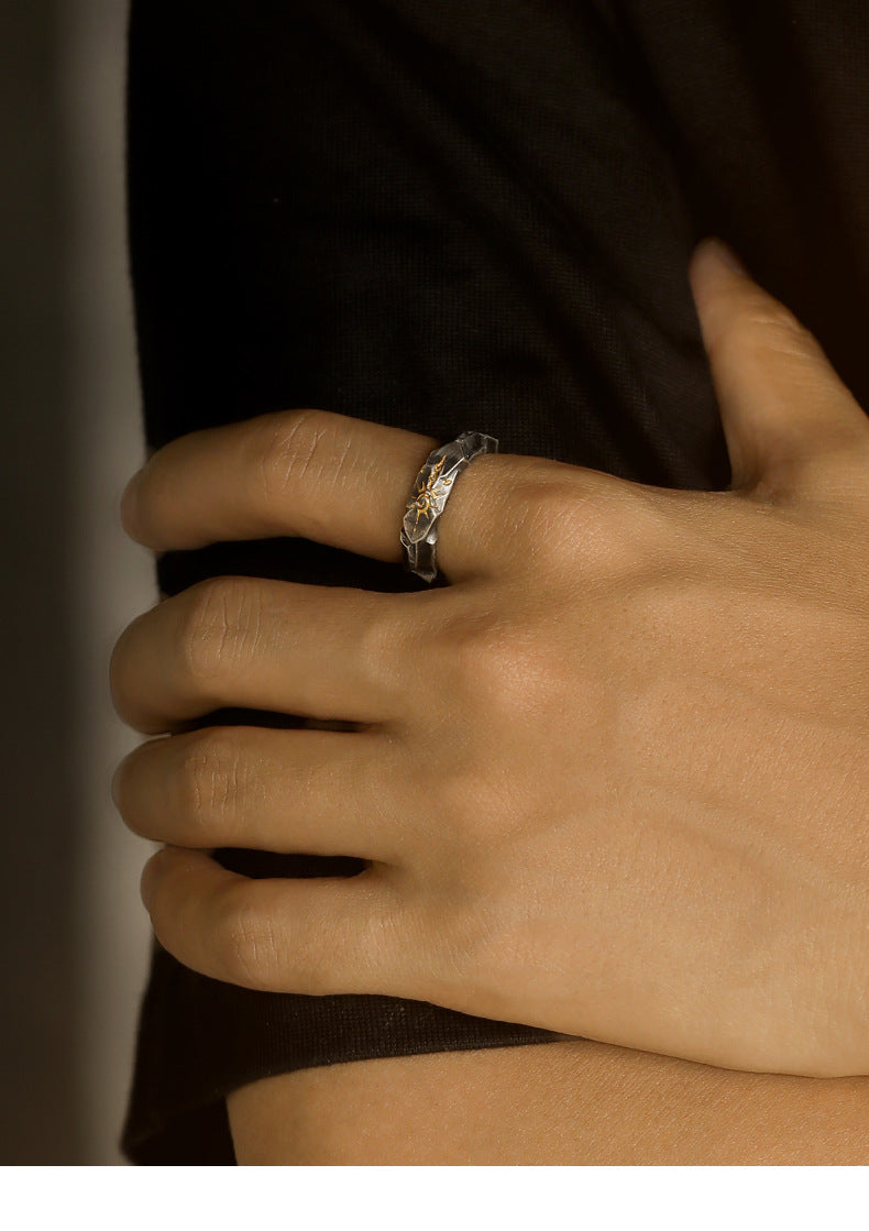 Sun Manifestation Stone Blessing Protection Ring | Sunstone Feng Shui