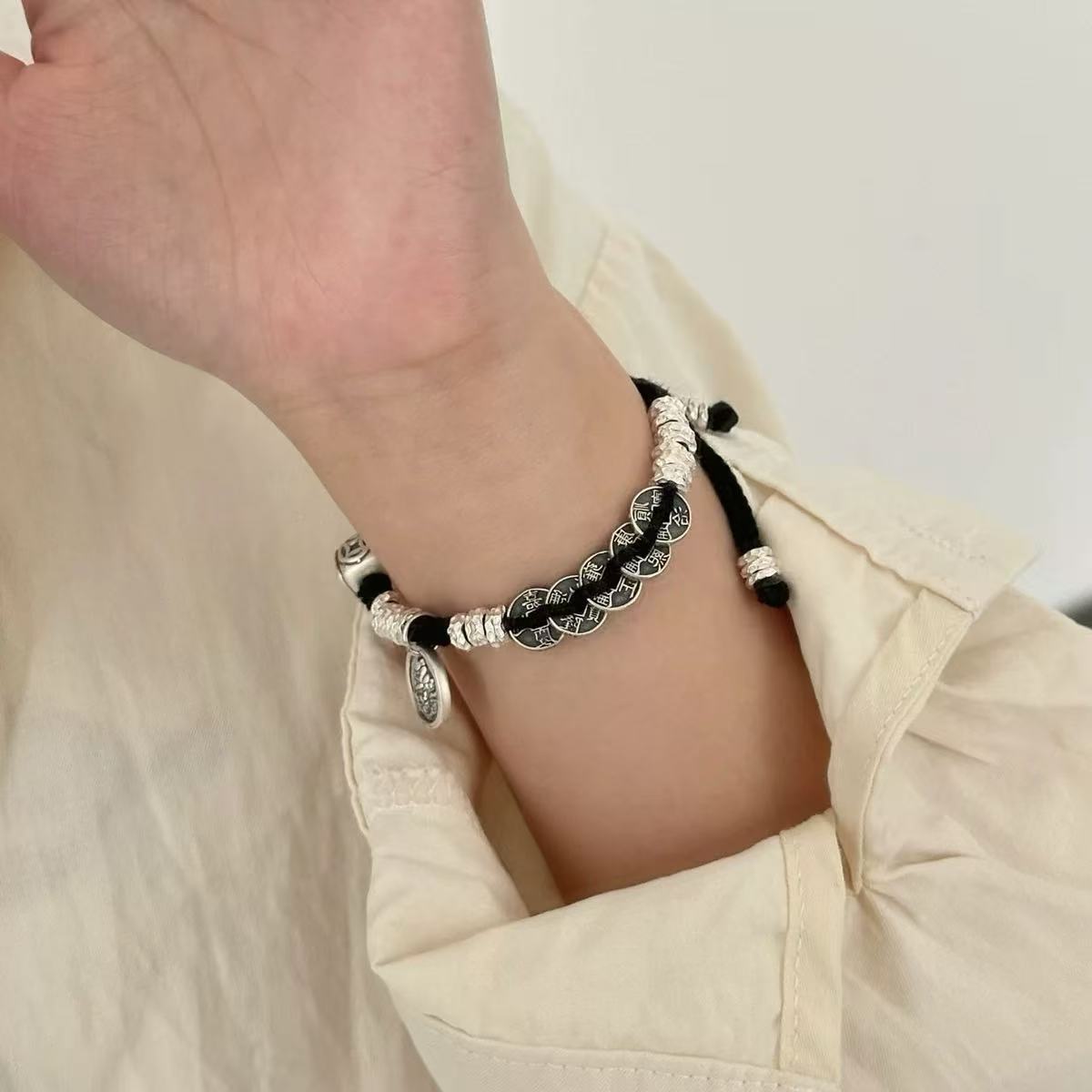 Authentic Tibetan Buddhist Prayer Beads Mala Bracelet - Handmade Meditation Healing Protection Couple Pixiu Prayer Wheel