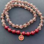 Nine-Purple Li Fire Meditation Protection Bracelet | Scented Ash Glass
