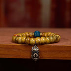 Yak Bone Barrel Beads Bracelet Dzi Sherpa Glass Agate Charm