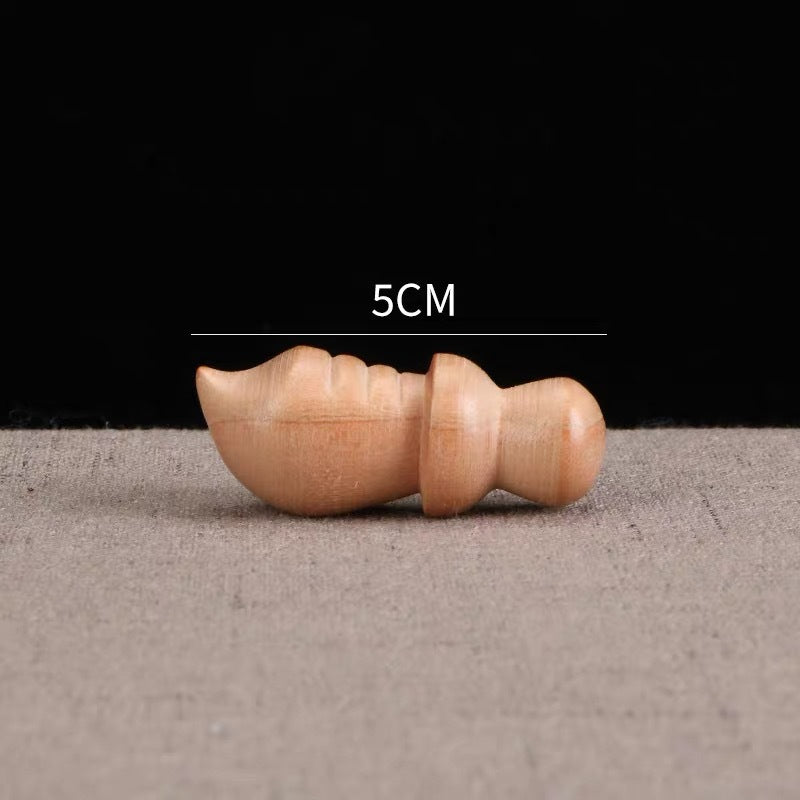 Peach Wood Baby Protection Gourd Keychain Charm