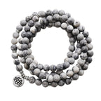 White Green Turquoise Meditation Energy Bracelet | Natural Stone