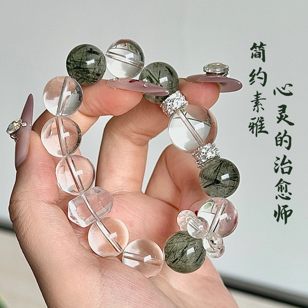 Soul Healing Green Rutile Emotional Stability Bracelet