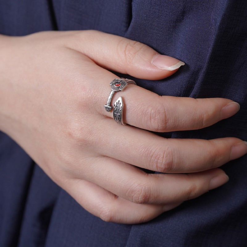 Seven Stars Sword Taoist Protection Ring | Tianguan Blessing