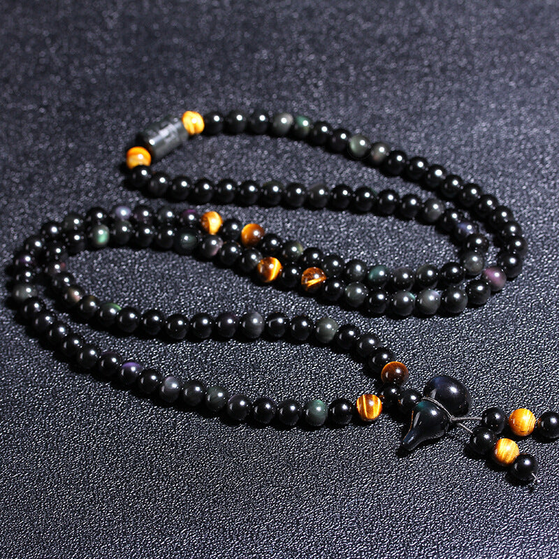 Rainbow Energy Obsidian Complete Protection Bracelet