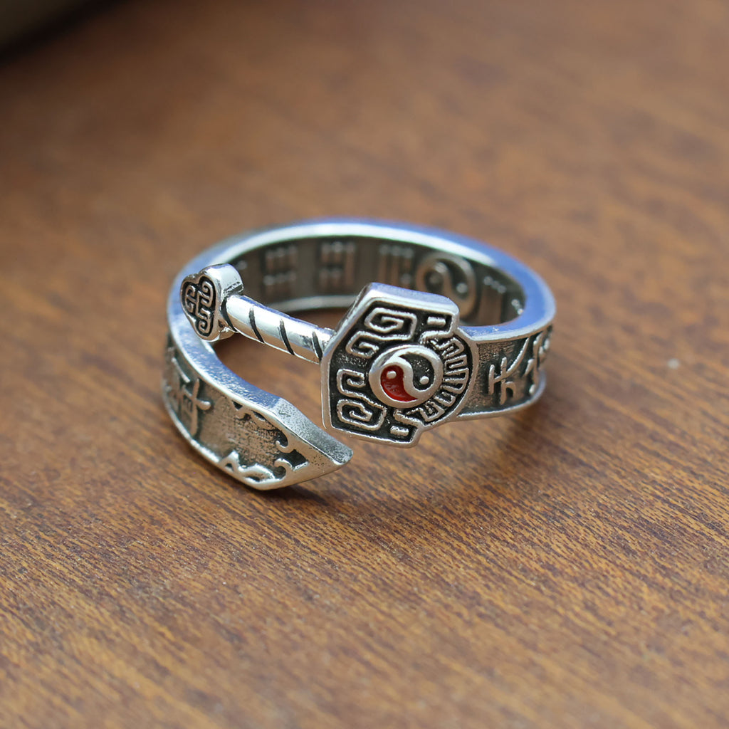 Seven Stars Sword Taoist Protection Ring | Tianguan Blessing