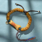 Camel Bone Barrel Beads Bracelet Conch Auspicious Cloud Charm