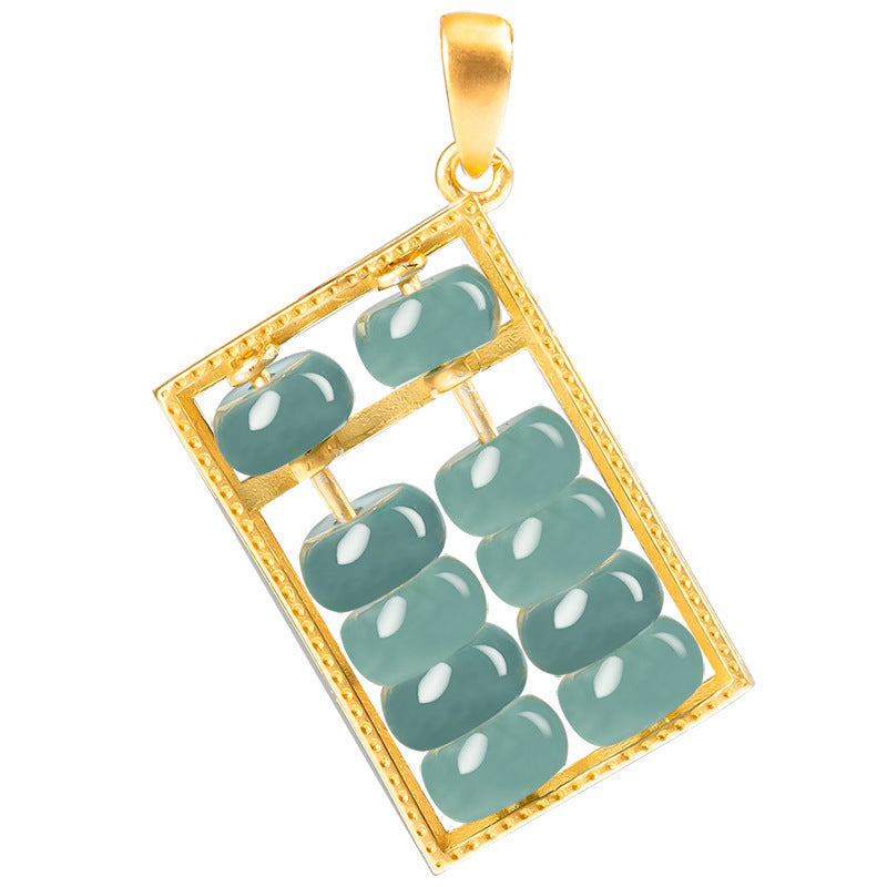 Natural Jade Abacus Pendant | Protection Jewelry