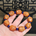 Carved Character Wood Artistic Figure Bracelet