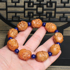 Carved Character Wood Artistic Figure Bracelet
