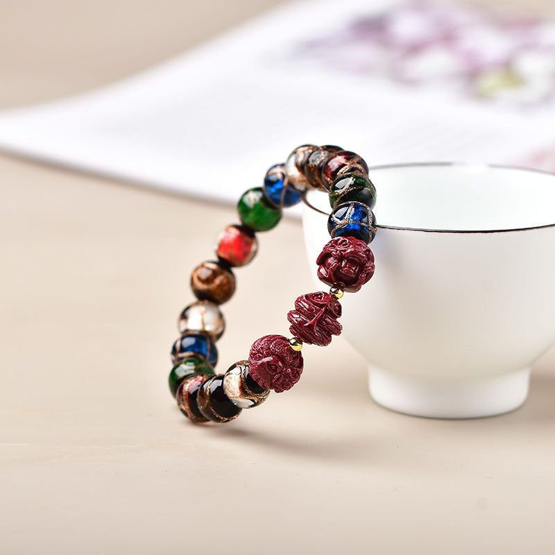Twelve Zodiac Energy Activation Bracelet | Incense Ash Glass