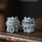 Taiji Aura Bluestone Guardian Lion Décor | Feng Shui Protection