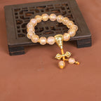 Golden Foil Scented Ash Glass Demon-Slaying Protection Bracelet
