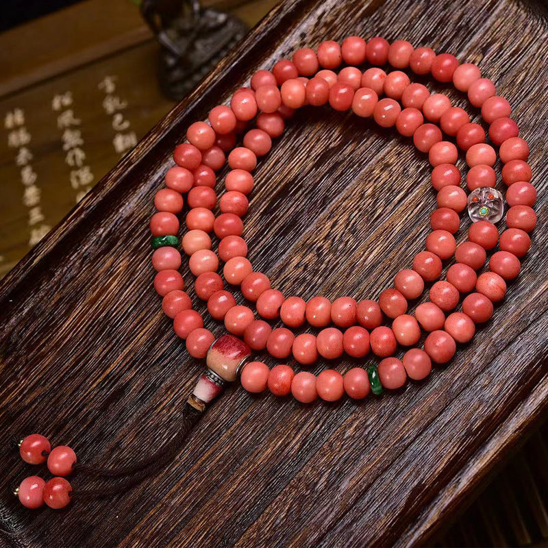 Tibetan Full-Blood Camel Bone Prayer Beads - Adai Guru Bead