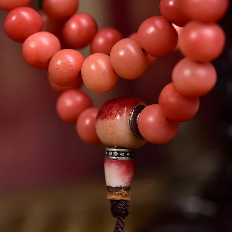 Tibetan Full-Blood Camel Bone Prayer Beads - Adai Guru Bead