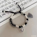 Authentic Tibetan Buddhist Prayer Beads Mala Bracelet - Handmade Meditation Healing Protection Couple Pixiu Prayer Wheel