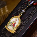 Tibetan Red Agate Prayer Beads - Ksitigarbha Buddha Amulet Necklace