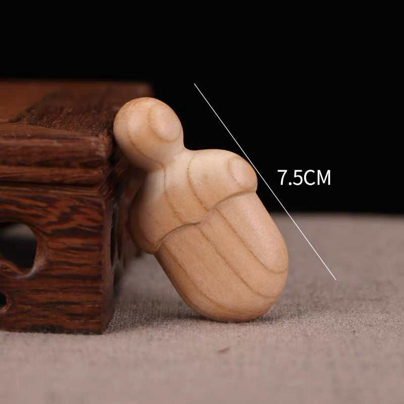 Peach Wood Baby Protection Gourd Keychain Charm