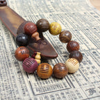 64 Hexagrams I Ching Multi Wood Fortune Bracelet