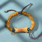 Camel Bone Barrel Beads Bracelet Conch Auspicious Cloud Charm