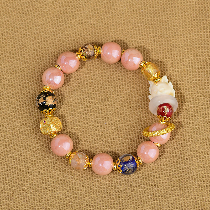 Baiyun Temple Nine-Tailed Fox Energy Protection Bracelet | Scented Ash