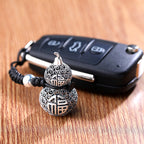 Hollow Lotus Gourd Peace Protection Pendant | Feng Shui Copper Silver