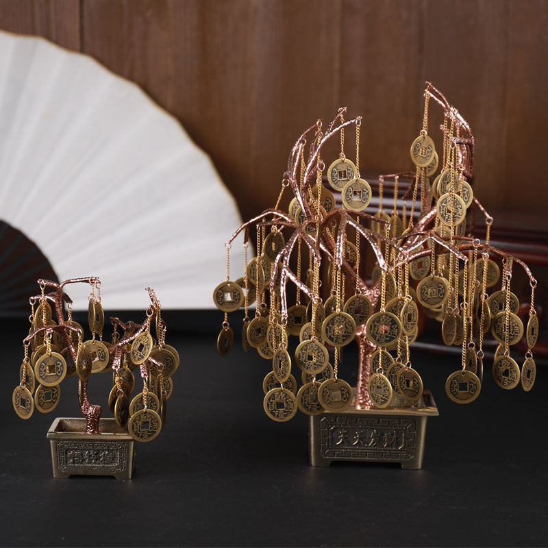 Feng Shui Copper Money Tree Display | Wealth Prosperity Ornament