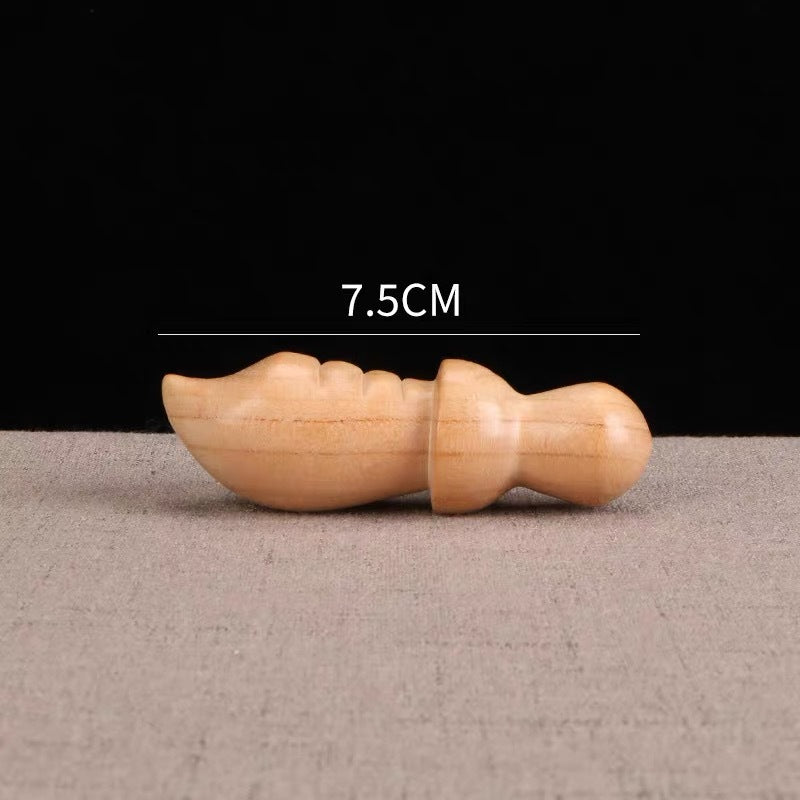 Peach Wood Baby Protection Gourd Keychain Charm