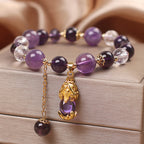 Amethyst Pixiu Protective Energy Bracelet | Gold Plated Guardian