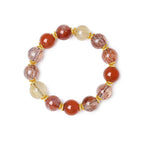 Full circular view of a Taoist blessed good luck energy bracelet for women on a white background