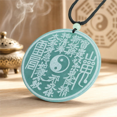 Taoist Jade Shan Gui Protection Pendant | Taoist KaiGuang Blessing