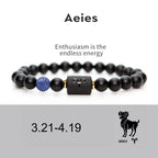Zodiac Sign Agate Protection Wealth Love Bracelet