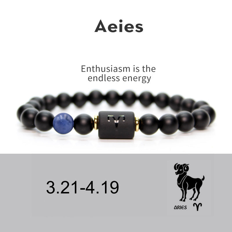 Zodiac Sign Agate Protection Wealth Love Bracelet