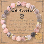 Zodiac Romance Pink Zebra Astrology Love Bracelet