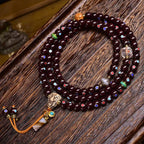 108 Star Moon Bodhi beads with cinnabar inlay for luck reset.