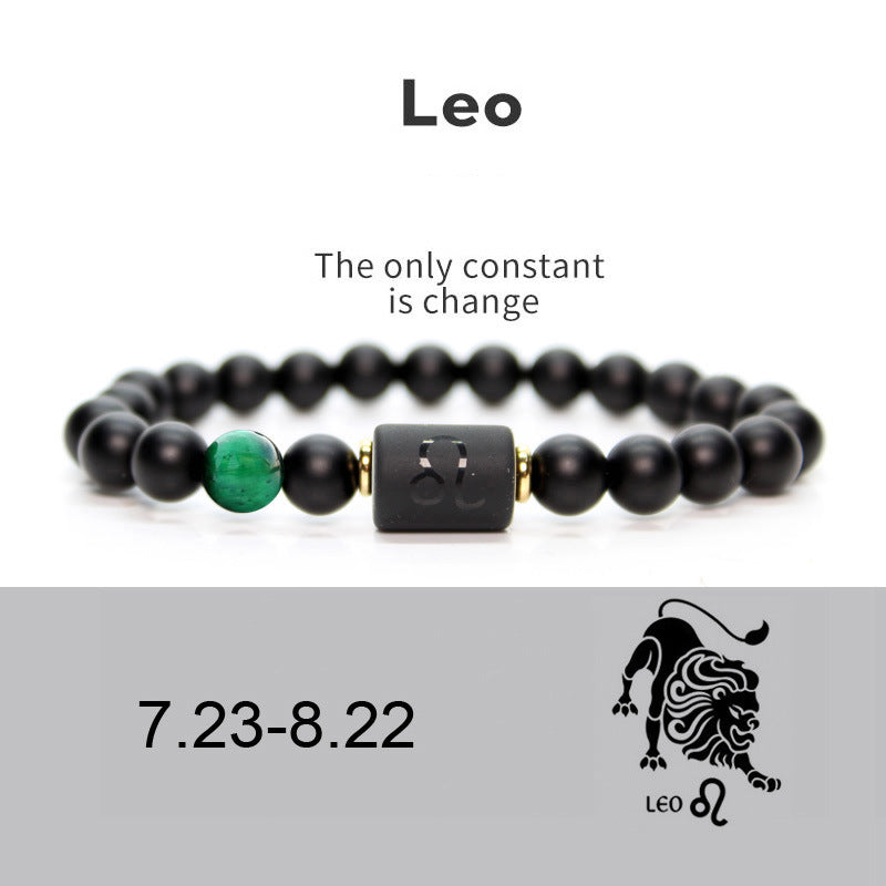 Zodiac Sign Agate Protection Wealth Love Bracelet