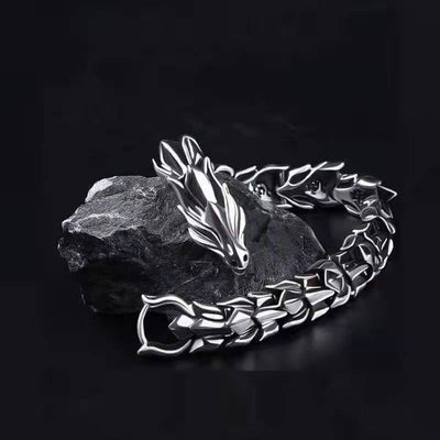 Dragon Titanium Bracelet for Men | Taoist KaiGuang Protection
