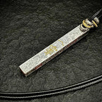 Detailed shot of the Golden Evil-Banishing Talisman, specifically designed for high-frequency defense and negative entity purging.