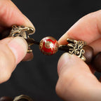 pixiu bracelet inner bead close up thunder wood kaiguang pure yang protection detail taoist
