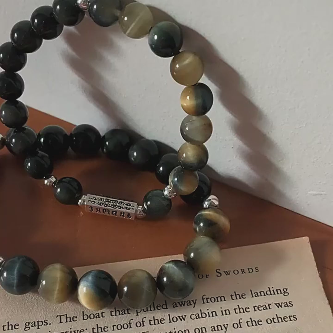 Black Obsidian Tiger Eye Love Protection Bracelet