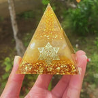 Feng Shui Pyramid Crystal Healing Energy Infusion Meditation Wealth Love - Hexagram Sacred Geometry Spiritual Decor